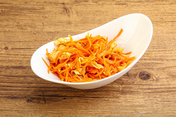 Korean soy asparagus with carrot