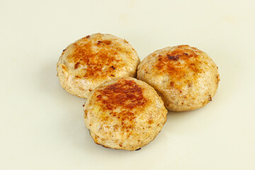 Homemade roasted cutlet minced meat
