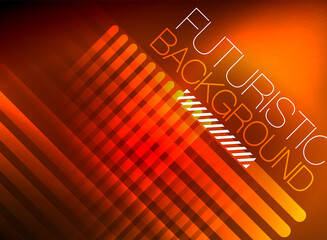 Bright neon color techno abstract background, shiny glowing neon lines in the dark background