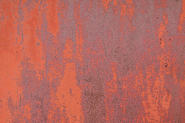 Red Rusty textured metal background. Copy space for designers.