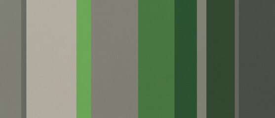Cotton fabric texture printed with green colored stripes. horizontal banner