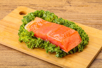 Salmon fillet slice for cooking