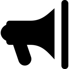 Megaphone Vector Solid Icon