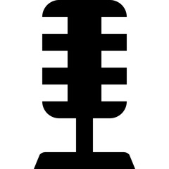 Mic Vector Solid Icon
