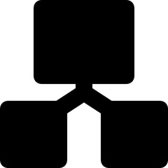Hierarchy Glyph Vector Icon 