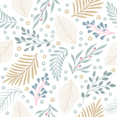 Floral seamless patterns. Vector design for paper, cover, fabric, interior decor