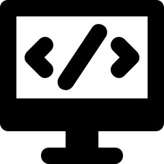 Programming Glyph Vector Icon 