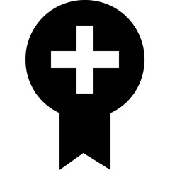 Add Bookmark Glyph Vector Icon 