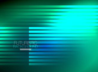 Bright neon color techno abstract background, shiny glowing neon lines in the dark background