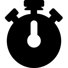 Stopwatch Glyph Vector Icon