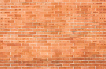 Traditional stretcher bond brick wall. It is the simplest repeating pattern for using as background and texture.
