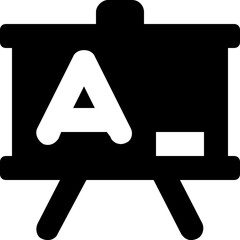 Whiteboard Glyph Vector Icon