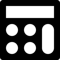 Calculator Glyph Vector Icon