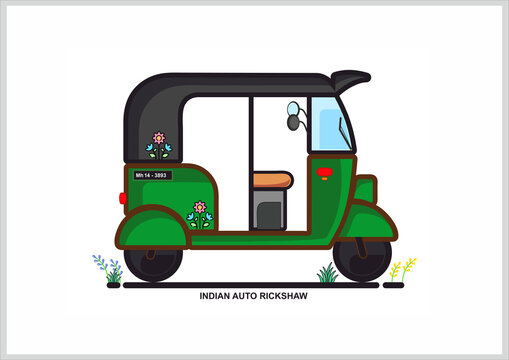 An India's famous public transport Auto Rickshaw.
