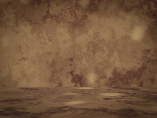 3D rendering. Brown cement wall background
