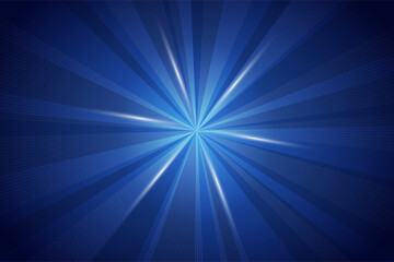 青い放射状背景　Radial abstract ray background