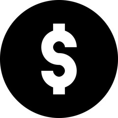Dollar Glyph Vector Icon