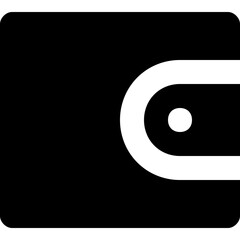 Wallet Glyph Vector Icon
