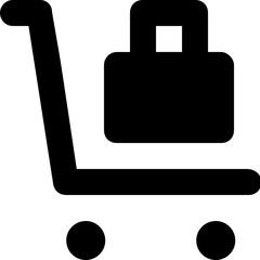 Trolley Glyph Vector Icon