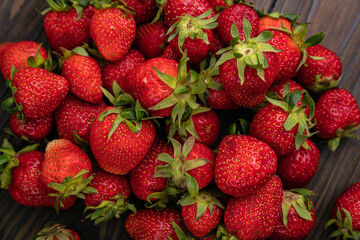 Berries on a wooden table
