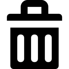 Recycle Bin Glyph Vector Icon