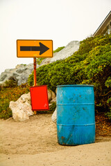 sign on a beach