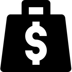 Money Bag Glyph Vector Icon