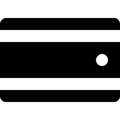 Credit Card Glyph Vector Icon