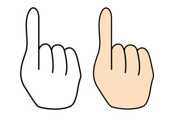 人差し指のベクターイラスト