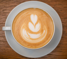 coffee with milk, cappuccino, cream