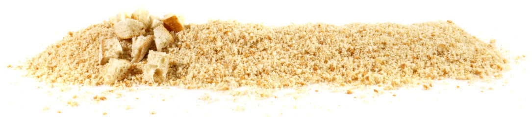 Breadcrumbs isolated on white Background - Panorama.