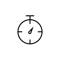 Stopwatch timer or clock color icon. Simple time symbol. Trendy flat isolated symbol, sign for: minute, illustration, outline, logo, mobile, app, emblem, design, web, dev, site, ui, ux. Vector EPS 10