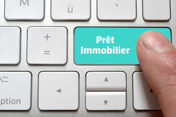 Touche d'ordinateur prêt immobilier