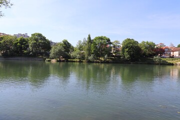 La rivière Marne et ses rives à Champigny sur Marne, ville de Champigny sur Marne, département du Val de Marne, Ile de France, France