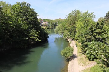 La rivière Marne et ses rives à Champigny sur Marne, ville de Champigny sur Marne, département...