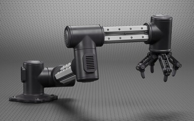 Realistic 3D Render of Robotic Arm