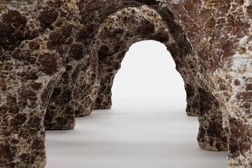 Realistic 3D Render of Rock Stone