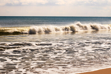 Sunny day on the beach in La Marina, Alicante