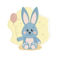 Obraz premium Poster with cute rabbit