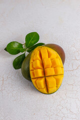 Sweet mango powder with fresh mango.