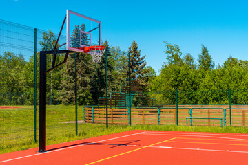 Sports playground for basketball and football
