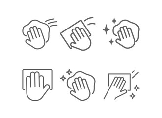 Hand Clean icon vector set