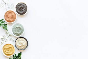 Textured clay cosmetic mask for body and face care