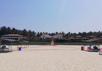 bright sand of Mandrem Beach