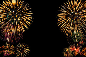 Festival Fireworks on Black backgrounds