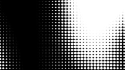 Dot white black pattern gradient texture background. Abstract pop art halftone and retro style.