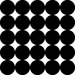 Classic monochrome minimalistic seamless pattern with dots and circles. Vector illustration.
