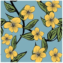 Vintage collection with flowers for decorative design. Seamless vector texture. Flower illustration colorful seamless pattern texture fabric. Creative floral .