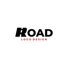 Wordmark logo about the road and the letter R.
EPS10, Vector.