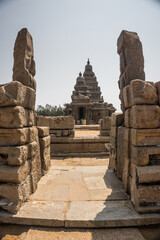 Shore Temple of Mahabalipuram. The Shore Temple is so named because it overlooks the shore of the Bay of Bengal. It is located near Chennai in Tamil Nadu.